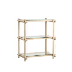 HAY Woody Shelving 2.0 Reol Lille Almond White/Glas