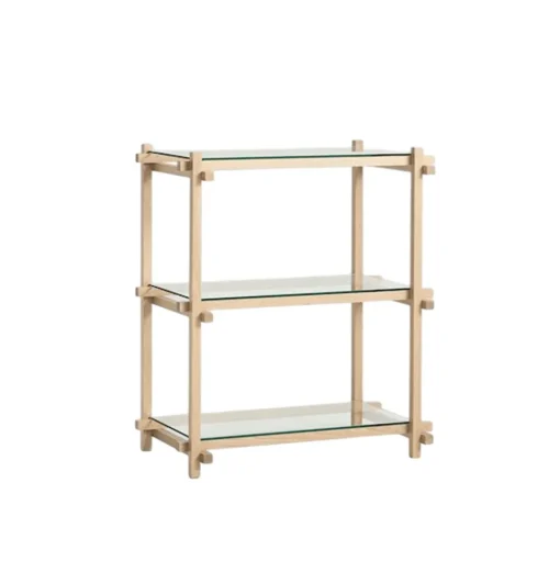 HAY Woody Shelving 2.0 Reol Lille Almond White/Glas