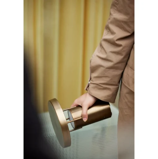 Hübsch BringMe Transportabel Lampe Mini Metallic Sand
