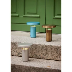 Hübsch BringMe Transportabel Lampe Mini Metallic Sand