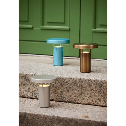Hübsch BringMe Transportabel Lampe Mini Metallic Sand