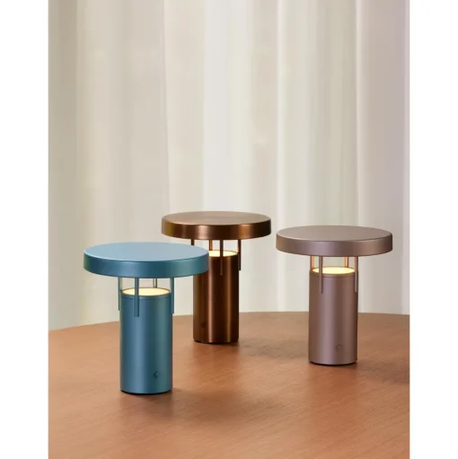 Hübsch BringMe Transportabel Lampe Mini Metallic Sand
