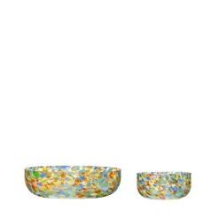 Hübsch Confetti Skåle Sát af 2 Flerfarvet