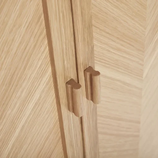 Hübsch Herringbone Kládeskab Medium Natur