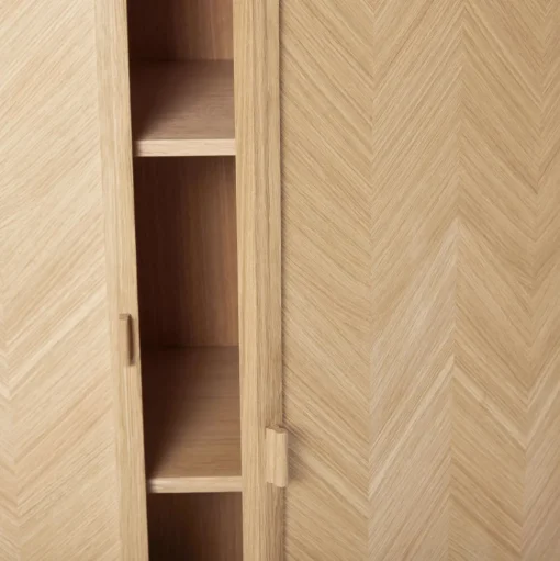Hübsch Herringbone Kládeskab Medium Natur