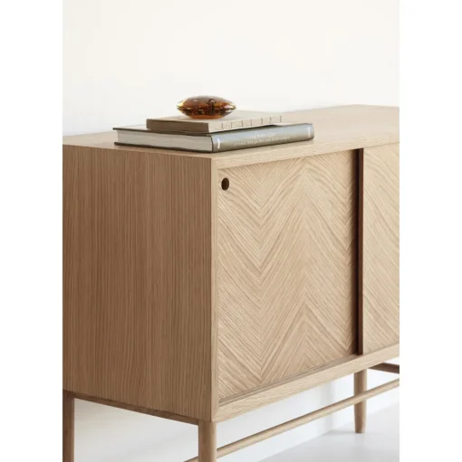 Hübsch Herringbone Kommode Sliding Doors Natur