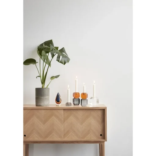 Hübsch Herringbone Kommode Sliding Doors Natur