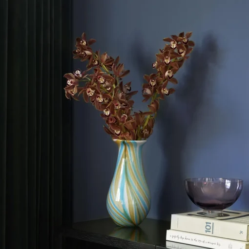 Hübsch Kaleido Vase Blå/Gul