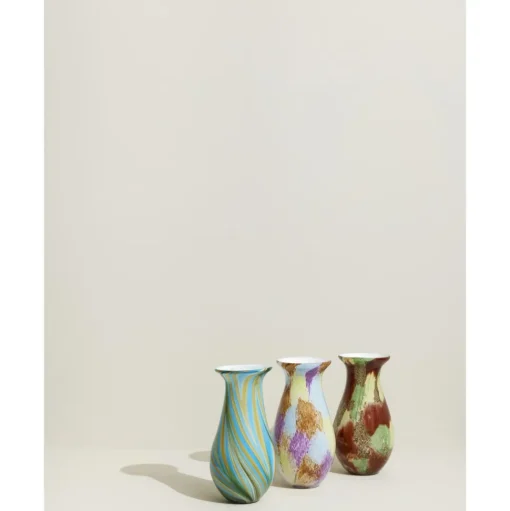 Hübsch Kaleido Vase Blå/Gul