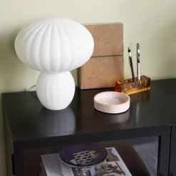 Hübsch Kumu Bordlampe Hvid