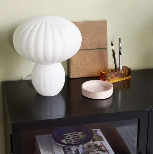 Hübsch Kumu Bordlampe Hvid