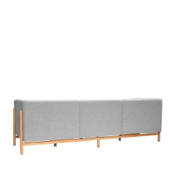 Hübsch Moment Sofa 3 Seater Stor Grå/Natur