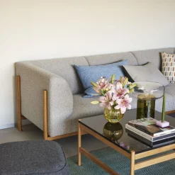 Hübsch Moment Sofa 3 Seater Stor Grå/Natur