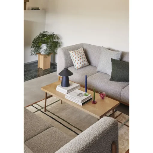 Hübsch Moment Sofa 3 Seater Stor Grå/Natur