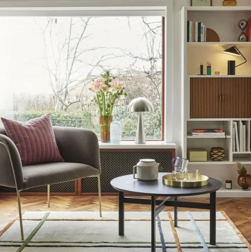 Hübsch Mush Bordlampe Høj Nikkel