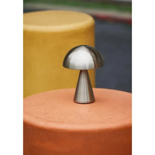 Hübsch Mush Transportabel Lampe Nikkel