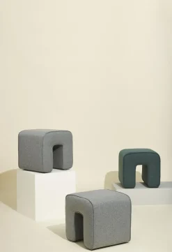 Hübsch Sculpture Puf Mørkegrå