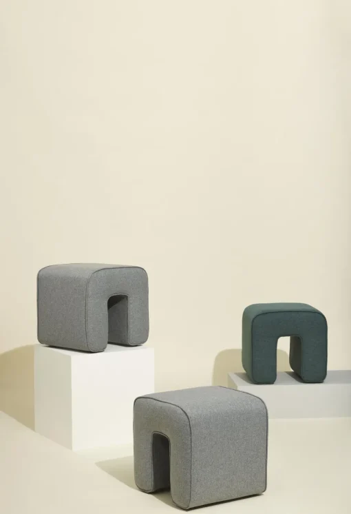 Hübsch Sculpture Puf Mørkegrå