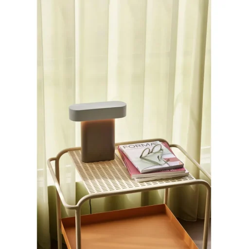 Hübsch Sleek Bordlampe Brun/Lysegrå