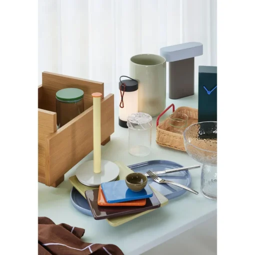 Hübsch Sleek Bordlampe Brun/Lysegrå