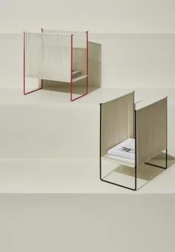Hübsch String Magasinholder Sort/Hvid