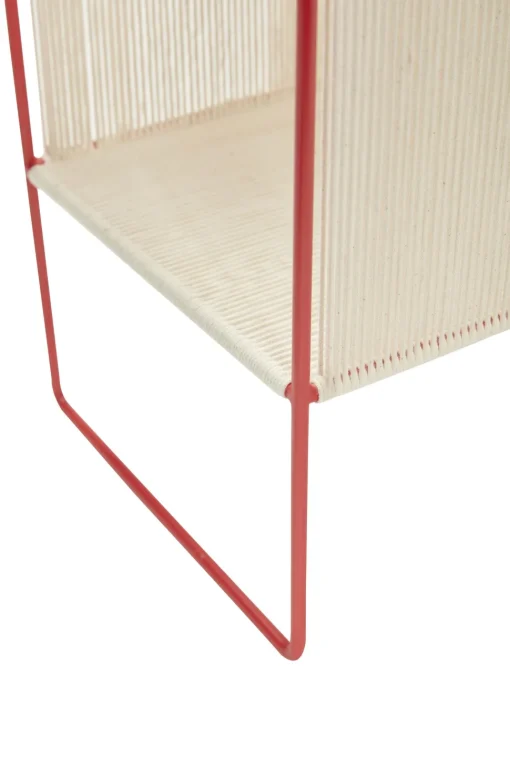 Hübsch String Magasinholder Rød/Hvid
