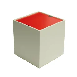 Hübsch Vault Sidebord/Opbevaringskasse Lysegrøn/Rød