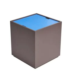 Hübsch Vault Sidebord/Opbevaringskasse Brun/Blå