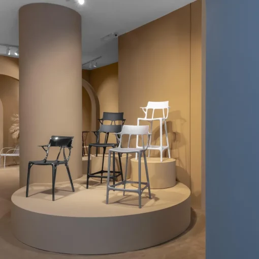 Kartell A.I. Barstol H65 Grå
