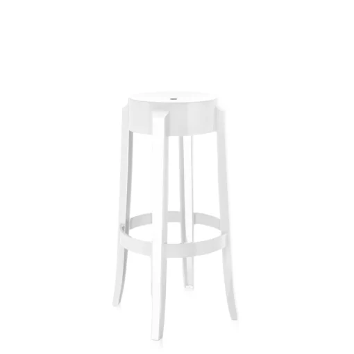 Kartell Charles Ghost Barstol H75 Blank Hvid
