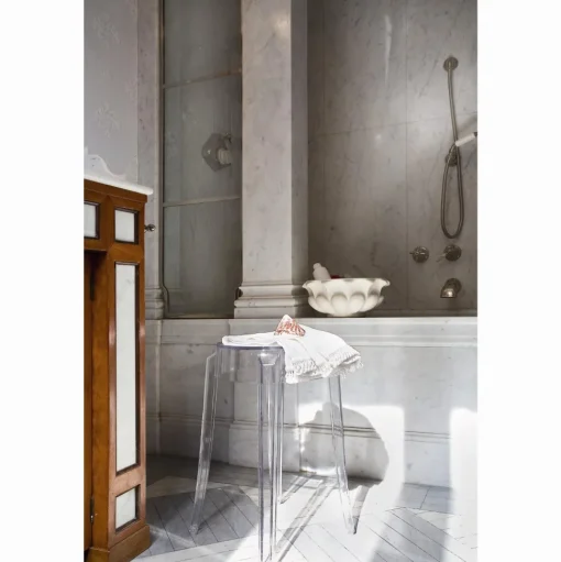Kartell Charles Ghost Barstol H75 Blank Sort
