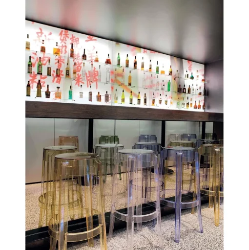 Kartell Charles Ghost Barstol H75 Krystal