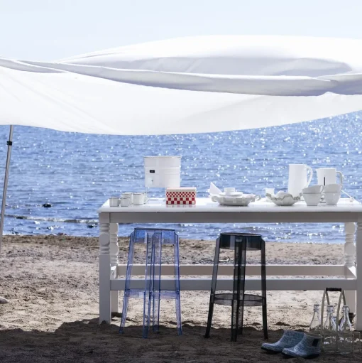 Kartell Charles Ghost Barstol H75 Grå