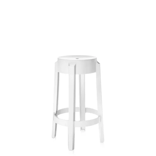 Kartell Charles Ghost Barstol H65 Blank Hvid
