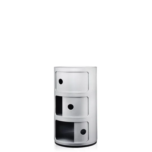 Kartell Componibili 3 Skab Sølv