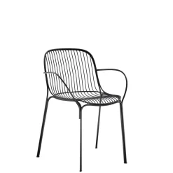 Kartell Hiray Spisebordsstol med Armlán Sort