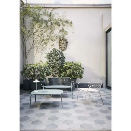 Kartell Hiray Udendørsbord Kvadrat H72 Rust