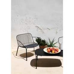 Kartell Hiray Udendørsbord Kvadrat H72 Sort