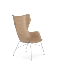Kartell K/Wood Lánestol Krom/Lys Finer
