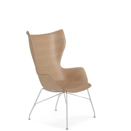 Kartell K/Wood Lánestol Krom/Lys Finer