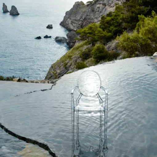 Kartell Louis Ghost Spisebordsstol Grå
