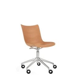Kartell P/Wood Kontorstol Krom/Lys Trá