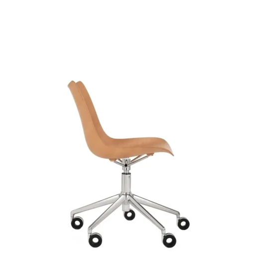 Kartell P/Wood Kontorstol Krom/Lys Trá