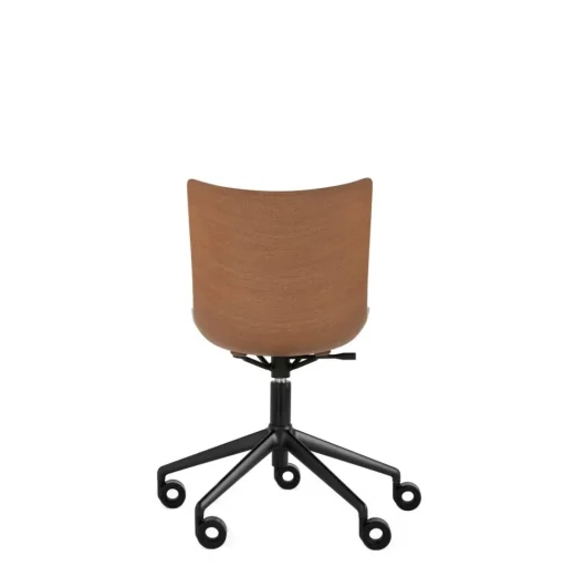 Kartell P/Wood Kontorstol Sort/Mørk Trá