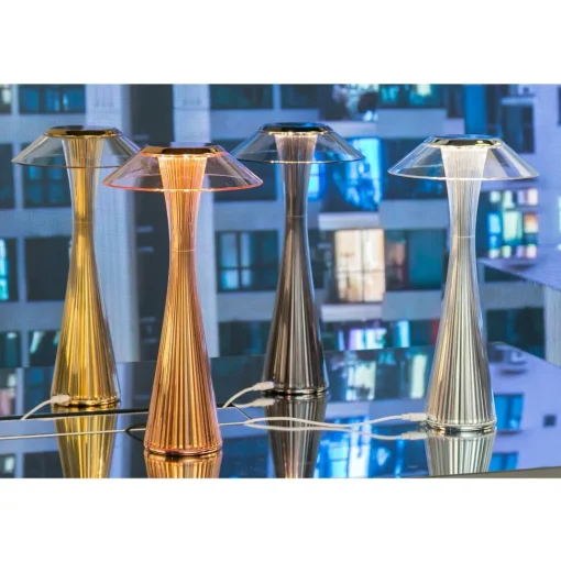 Kartell Space Udendørs Bordlampe Krom
