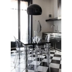 Kartell Victoria Ghost Spisebordsstol Blank Sort