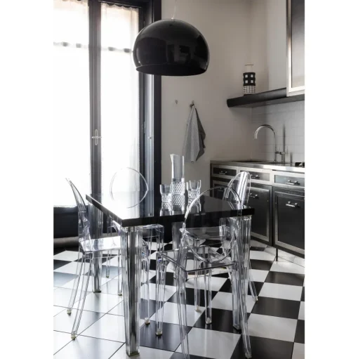 Kartell Victoria Ghost Spisebordsstol Blank Sort