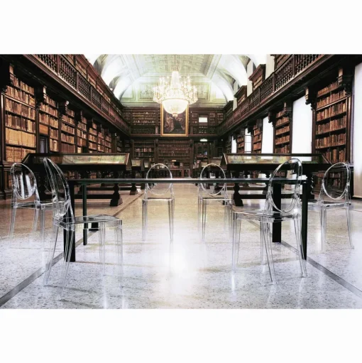 Kartell Victoria Ghost Spisebordsstol Blank Sort