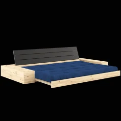 Karup Design Base Sovesofa Med Sidekasse & 5-Lags Madras Black Night/Royal Blue
