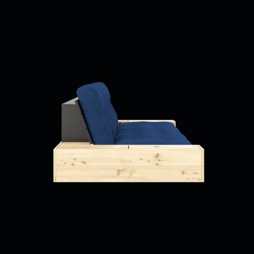 Karup Design Base Sovesofa Med Sidekasse & 5-Lags Madras Black Night/Royal Blue